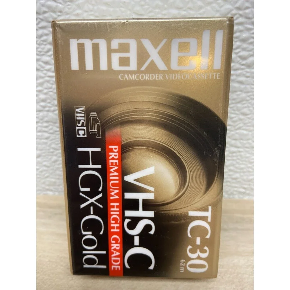 Maxell TC-30 VHS-C Premium High Grade HGX-Gold Video Cassette